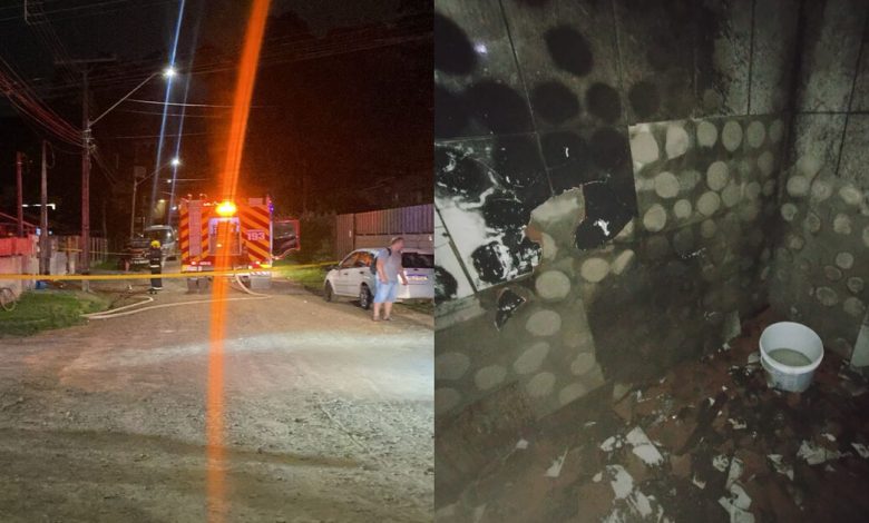 Mulher em surto coloca fogo em kitnets em Timbó e foge