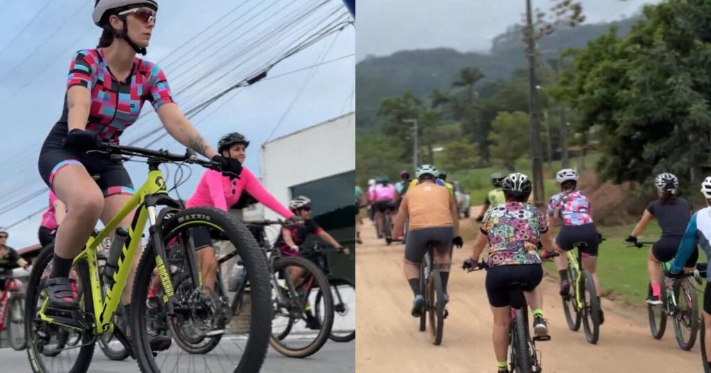 Em Indaial, passeio ciclístico celebra Dia Internacional das Mulheres com 200 inscritos