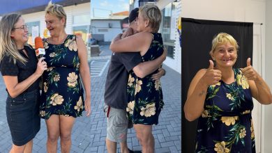 A alegria de Mery ao descobrir que vai ganhar um sorriso novo; clínica de Indaial ofereceu ajuda