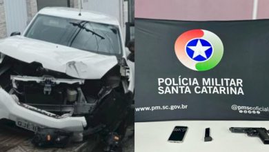 Homem é preso após roubar carro com duas crianças dentro em SC; uma delas ficou ferida