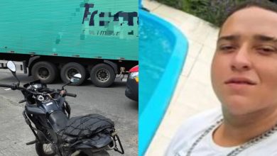 Identificado motociclista de 24 anos que morreu em colisão com carreta em Blumenau