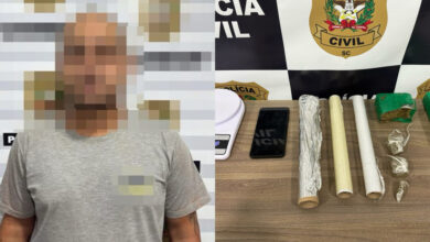 Homem é preso novamente por tráfico em Rodeio com meio quilo de maconha no carro
