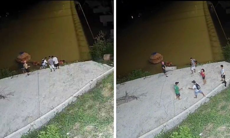 Grupo de adolescentes vandaliza flutuante de captação de água em Gaspar