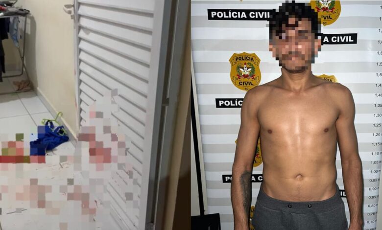 Vizinho é preso suspeito de assassinar mulher com faca e asfixiá-la no bairro Água Verde, em Blumenau