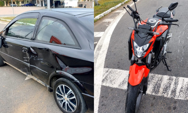 Motociclista fica ferido após colisão com carro na BR-470, em Ascurra