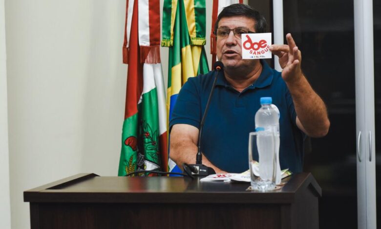 Campanha de doação de sangue é tema de destaque na Tribuna Livre da Câmara de Indaial