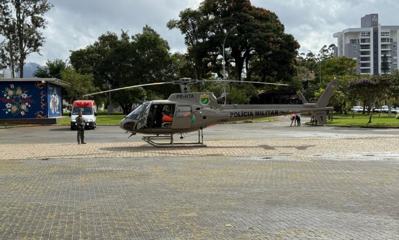 UPA de Timbó realiza primeira transferência aeromédica de paciente com apoio do Águia-01