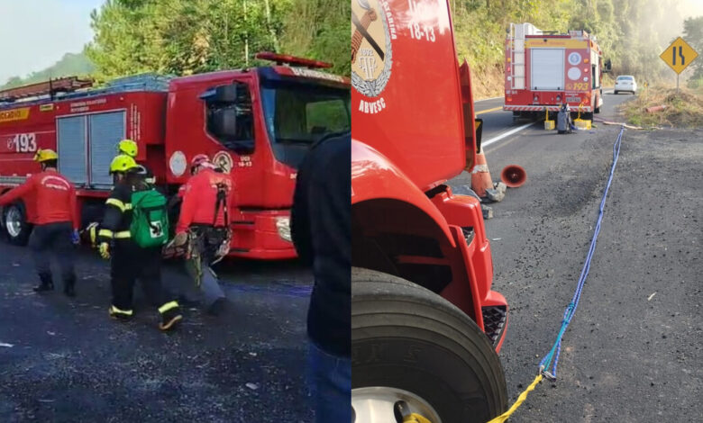 Motociclista fica ferido em saída de pista na SC-110, entre Pomerode e Jaraguá do Sul