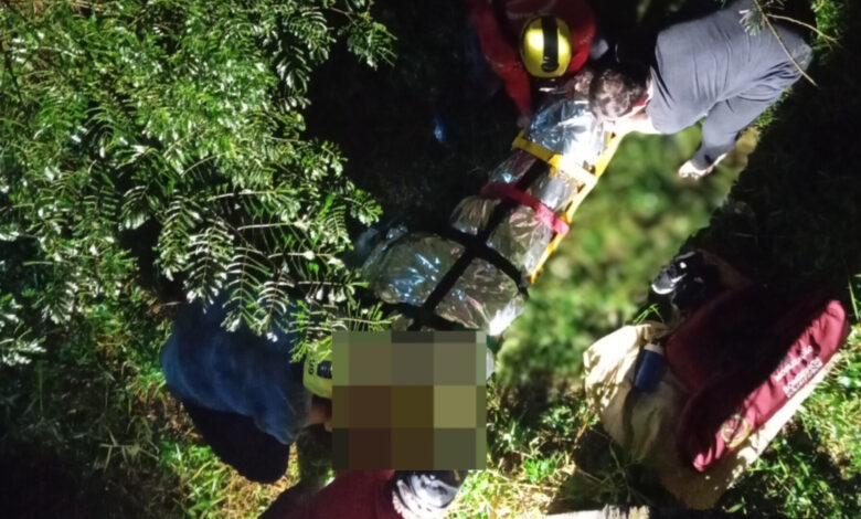 Ciclista despenca de ponte em Presidente Getúlio e mobiliza resgate na madrugada