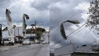 Temporais causam estragos, com ventanias e destelhamentos em SC