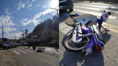 Idosa morre após ser atropelada por moto na faixa de pedestres em Brusque