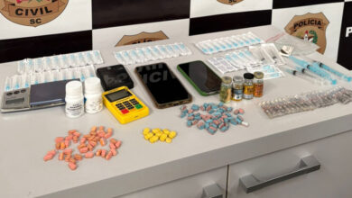 Operação contra o tráfico apreende itens comuns a narcotraficância e anabolizantes em Gaspar