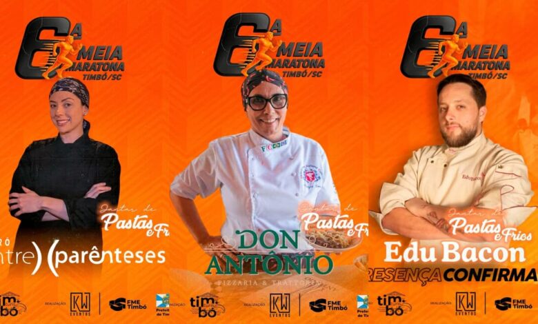 Timbó terá jantar de Pastas e Frios neste sábado antes da Meia Maratona