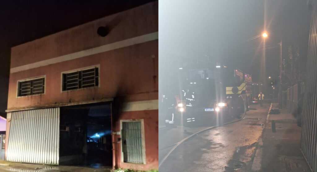 Incêndio atinge empresa têxtil em Brusque e destrói veículos