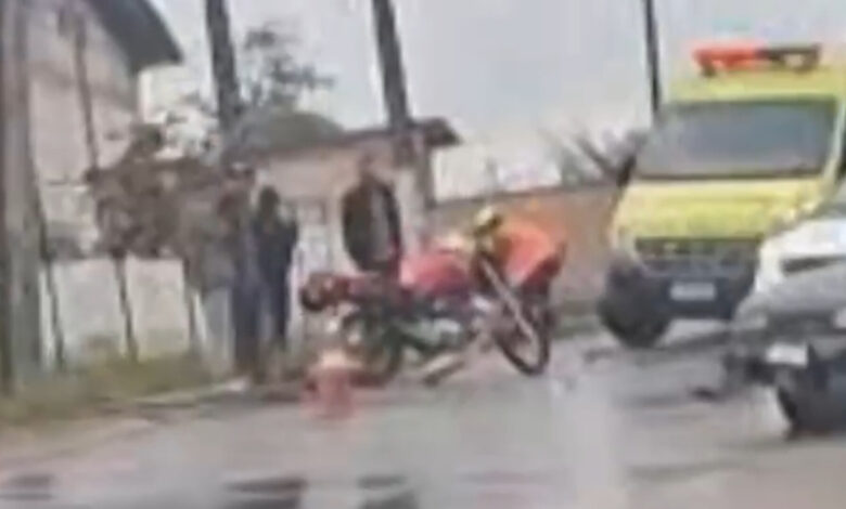 Motociclista fica ferido em mais um acidente na SC-477, em Indaial