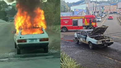 Mulher é presa em SC após preferir incendiar carro do que deixa-lo com o guincho