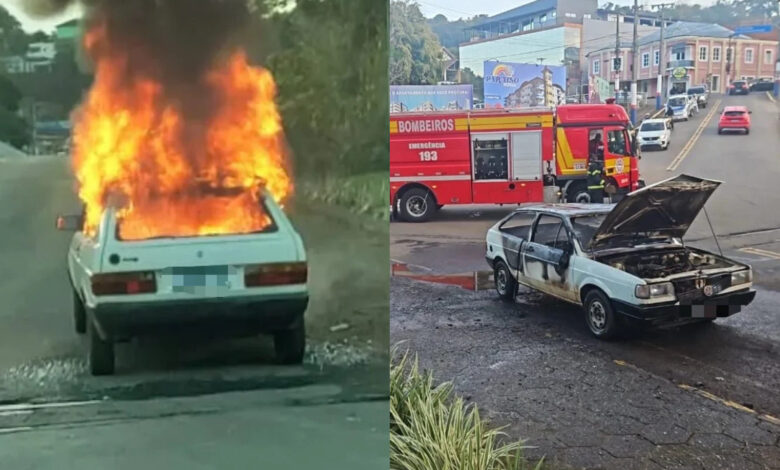 Mulher é presa em SC após preferir incendiar carro do que deixa-lo com o guincho