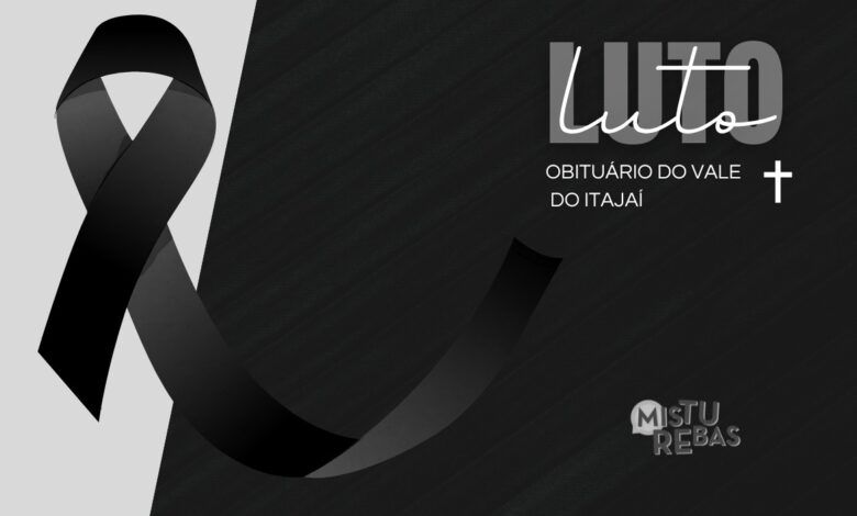 Óbitos no Vale do Itajaí de 06 a 08 de junho