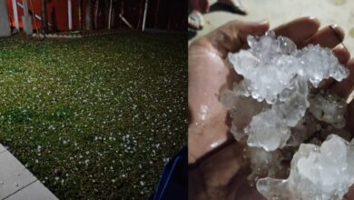 Granizo assusta moradores do Alto e Médio Vale do Itajaí