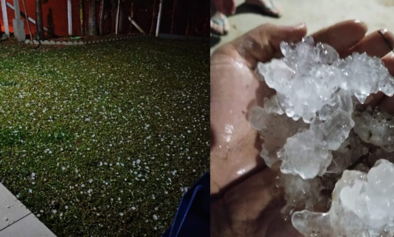 Granizo assusta moradores do Alto e Médio Vale do Itajaí