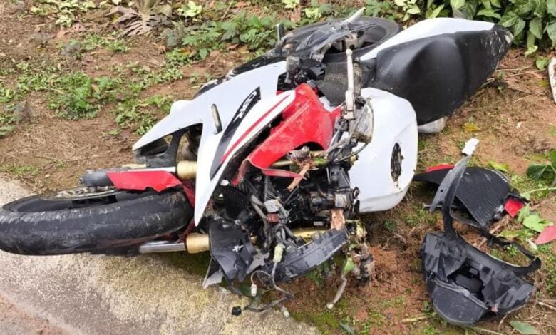 Duas pessoas ficam feridas em colisão entre moto e carro em Ibirama