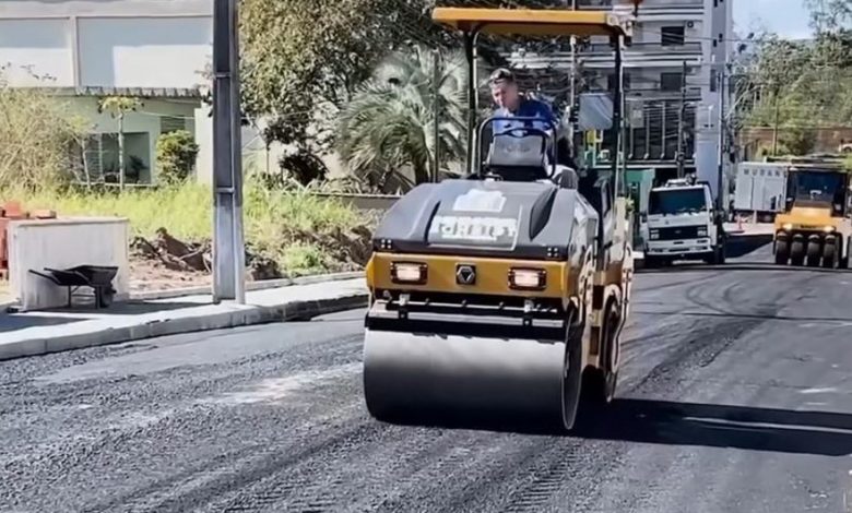 Rua Peru passa por obras de revitalização no Bairro das Nações, em Indaial