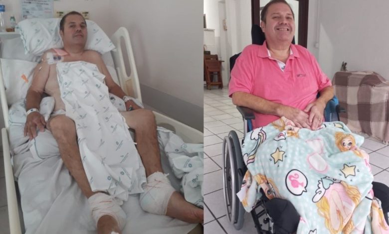 Clóvis enfrenta tetraparesia após acidente que agravou doença autoimune e precisa de ajuda para continuar o tratamento