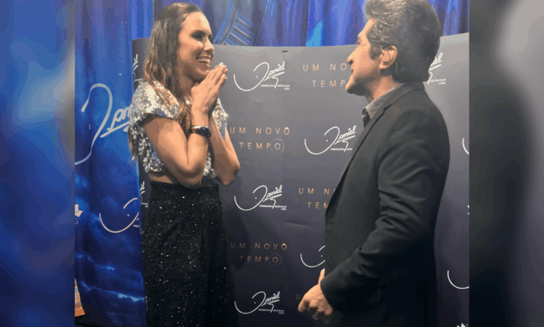 Convidada de surpresa por Daniel, Bia Barros sobe ao palco e emociona o público em show em Pomerode