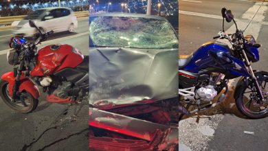 Motociclista morre ao ser arremessado da ponte Colombo Salles, em Florianópolis, após colisão