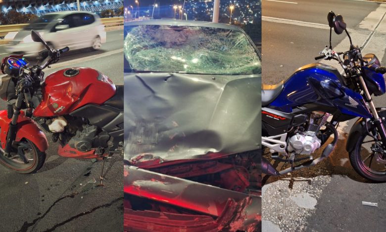 Motociclista morre ao ser arremessado da ponte Colombo Salles, em Florianópolis, após colisão