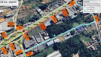 Trecho da BR-470 entre Indaial e Blumenau será interditado por 45 dias 