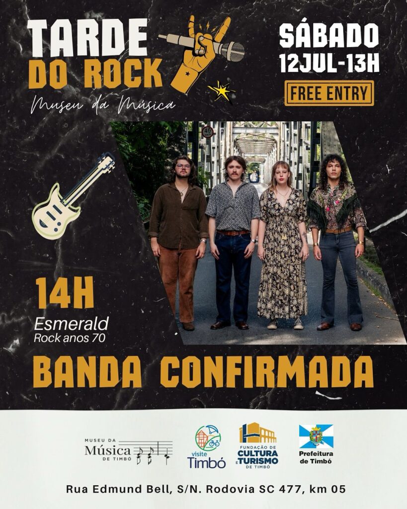 Tarde do Rock e Feira do Vinil retornam ao Museu da Música de Timbó neste sábado
