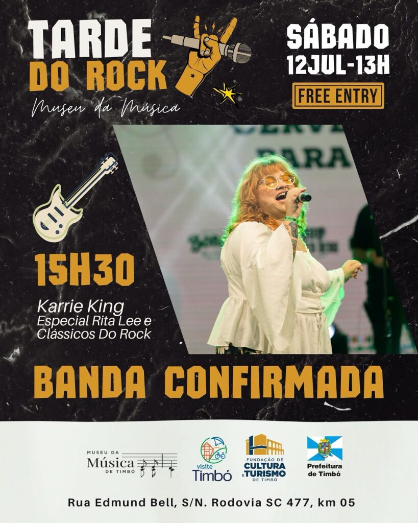 Tarde do Rock e Feira do Vinil retornam ao Museu da Música de Timbó neste sábado