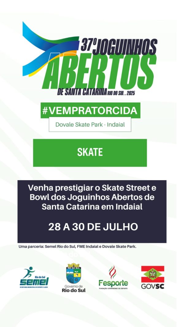 Indaial na rota do Skate: Joguinhos Abertos reúnem talentos catarinenses na fase estadual