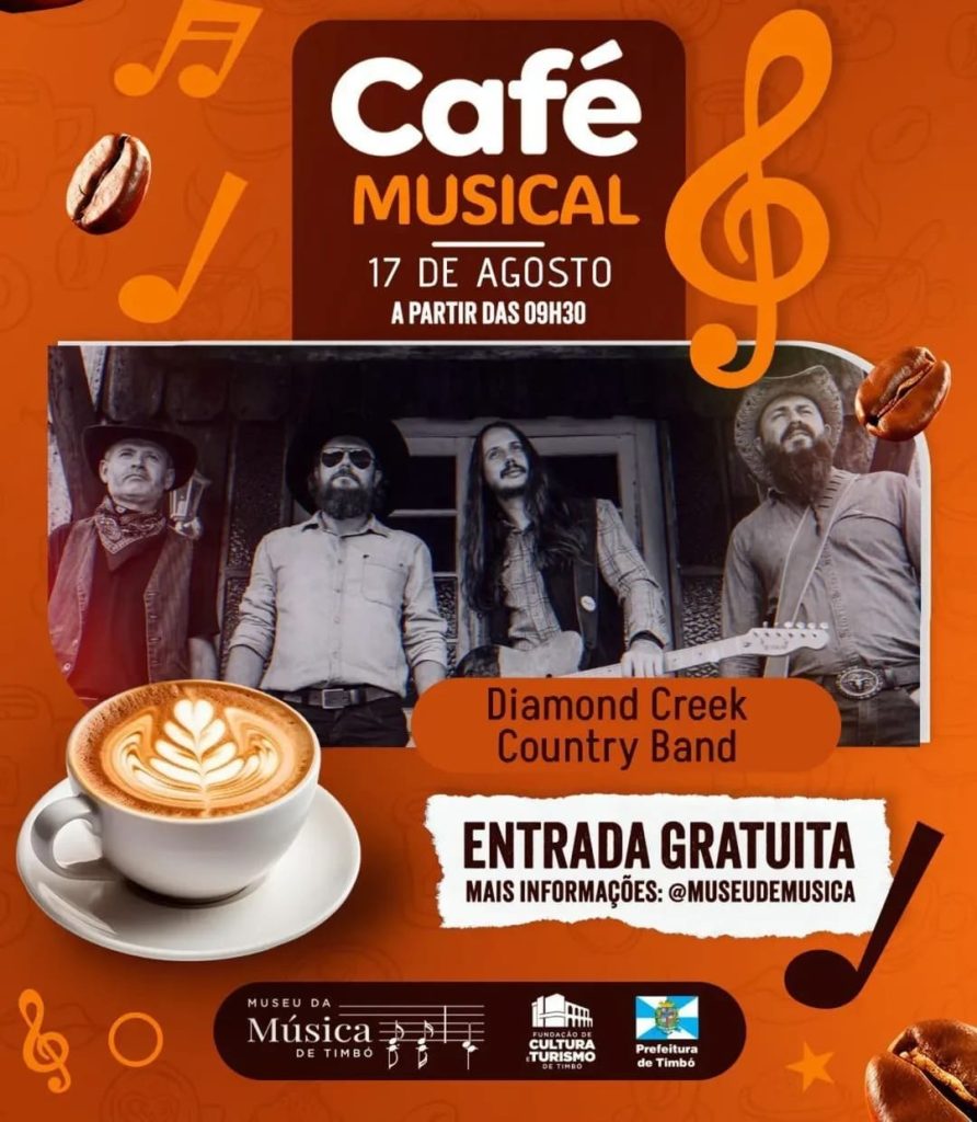 Diamond Creek agita Timbó com clima country no Café Musical do Museu da Música