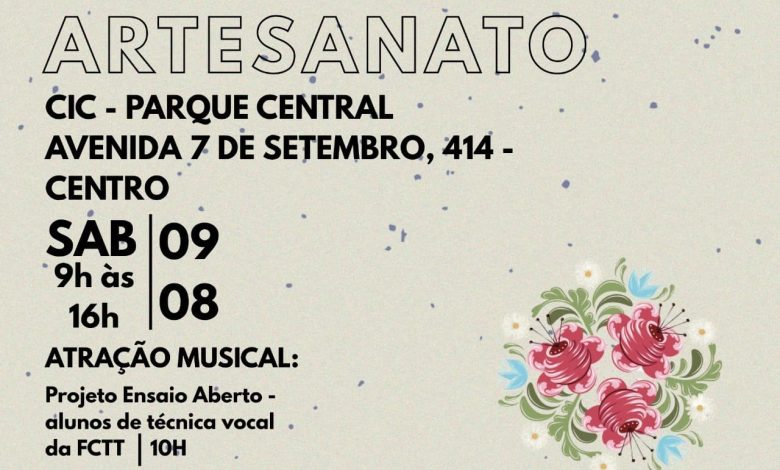 Arte, cultura e música tomam conta do Parque Central na Feira de Artesanato de Timbó neste fim de semana