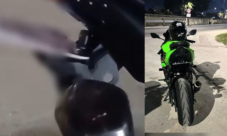 Dispositivo para esconder placa em motos é apreendido na BR-101