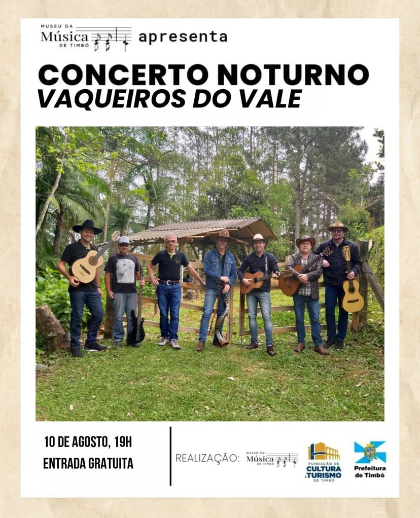 Vaqueiros do Vale se apresentam no Museu da Música; show marca homenagem aos pais