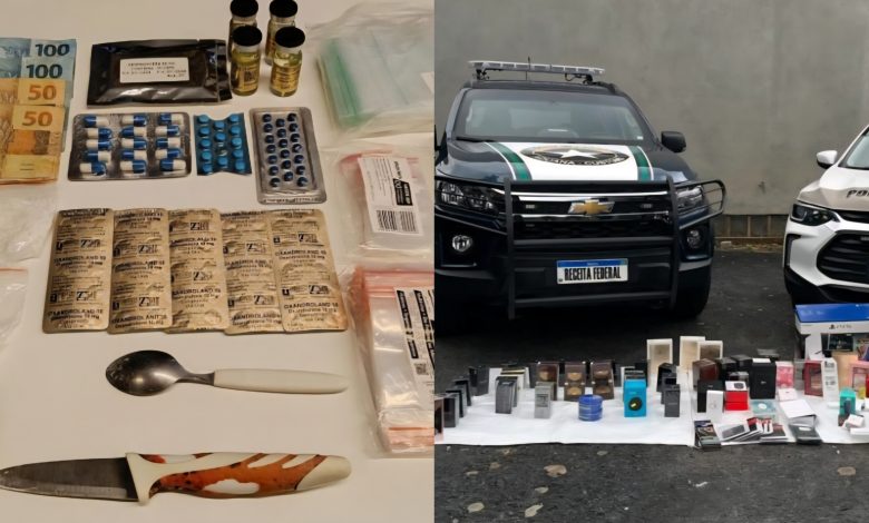 Prisão em Indaial revela cocaína, anabolizantes e medicamentos sem registro