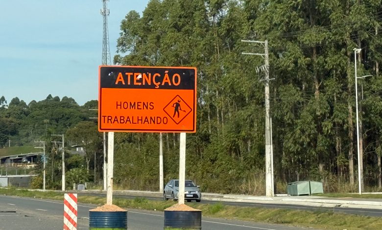 Trânsito será totalmente bloqueado na BR-470, em Indaial, para obras de duplicação