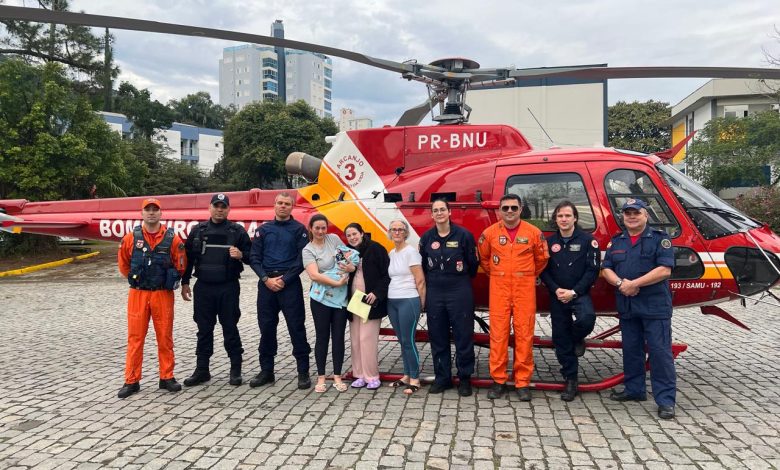 Corrida contra o tempo: bebê de três dias é salvo após engasgar com leite materno em Blumenau