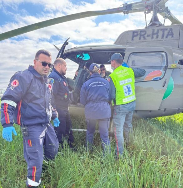 Ituporanga: homem fica gravemente ferido após queda de telhado de 5 metros