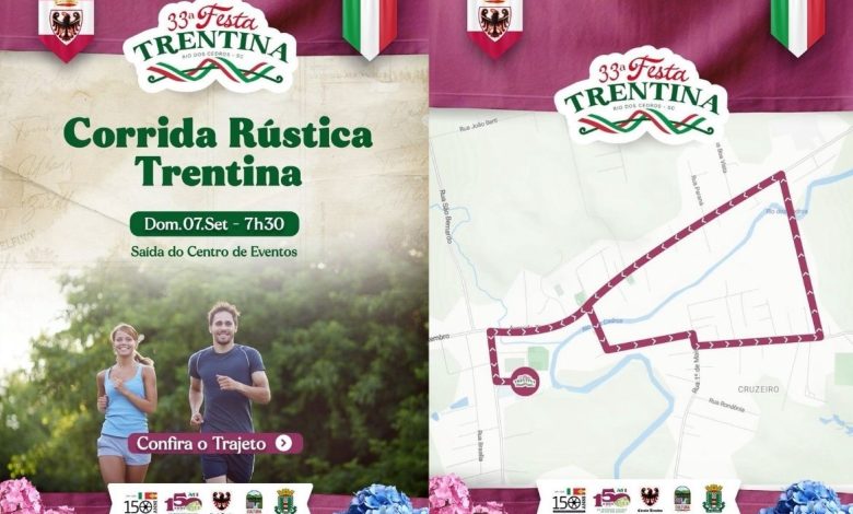 7 de setembro terá Corrida Rústica da Festa Trentina em Rio dos Cedros
