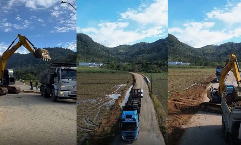 Prefeitura de Rodeio inicia pavimentação da Rua Sílvio Scoz