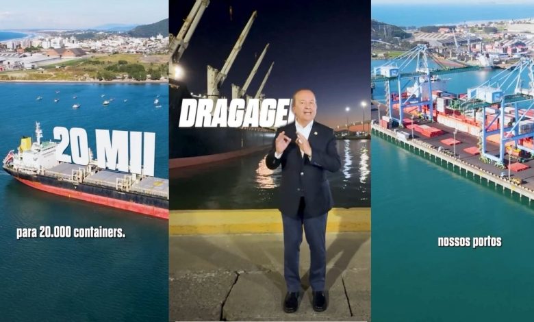 Governo de SC anuncia dragagem na Baía da Babitonga para receber navios de grande porte