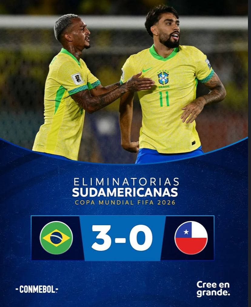 Maracanã lotado; Brasil vence Chile e mantém 2ª posição nas Eliminatórias