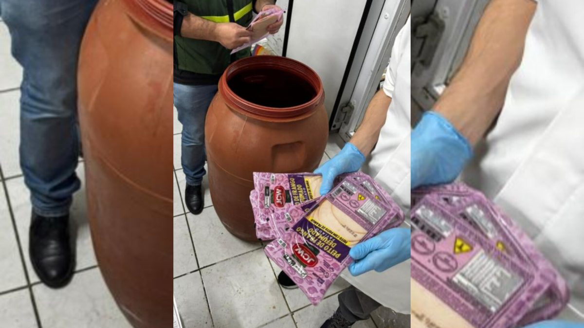 Em Timbó, 520 quilos de carne podre e alimentos vencidos são apreendidos em mercado 
