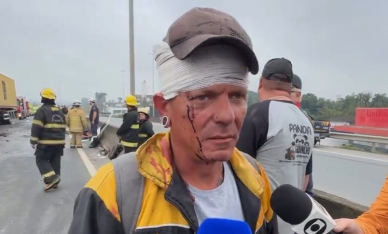 “Nasci de novo”: timboense sobrevive a grave engavetamento na BR-470, em Indaial