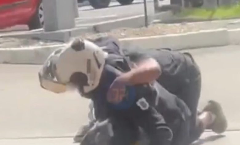 Conflito entre agente de trânsito e motociclista em posto de Blumenau vira alvo de investigação