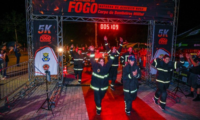 4ª Corrida do Fogo celebra heróis e aniversário do quartel em Benedito Novo